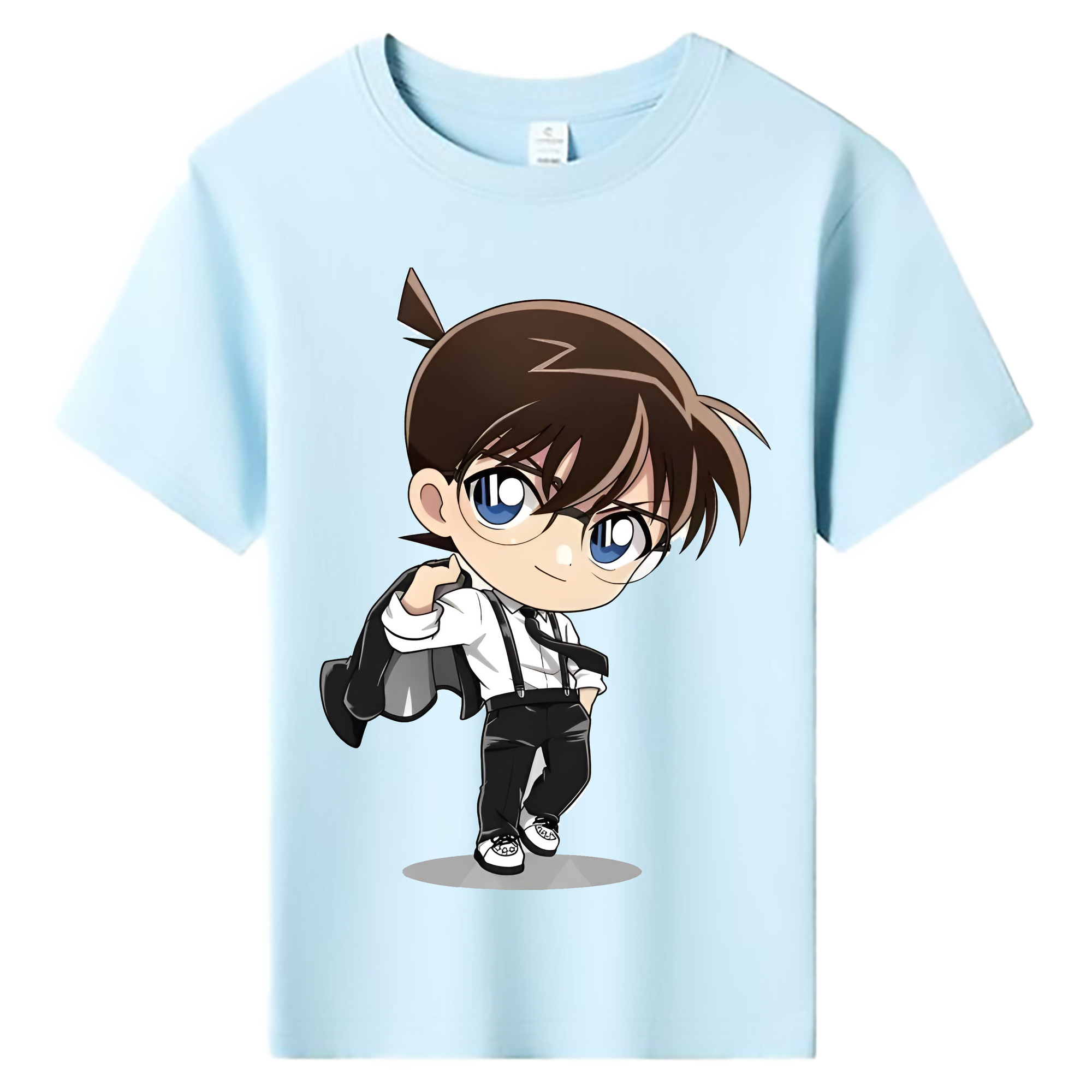 （画像用） 名探偵コナン 江戸川 コナン Detective Conan Conan Edogawa 綿100％キッズTシャツ（フロントプリント）